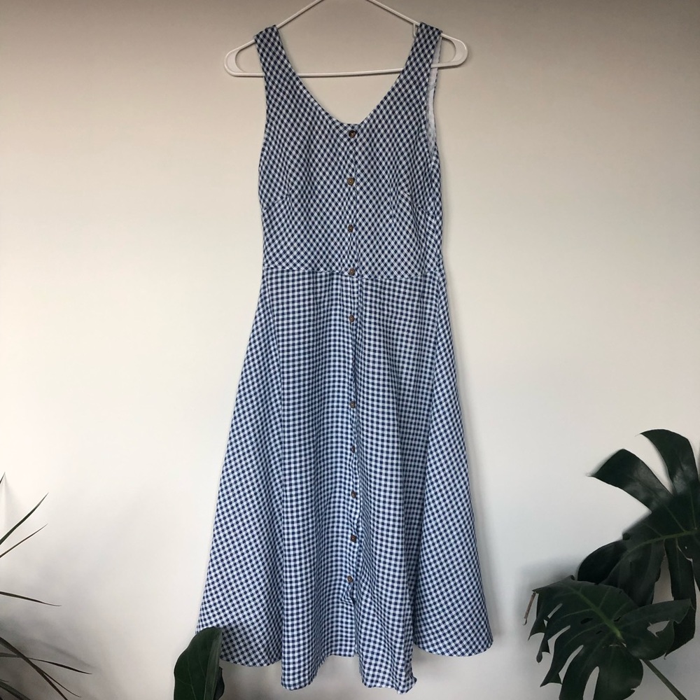 Gingham Midi Dress